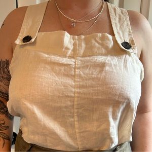 Everlane linen tank top in cream